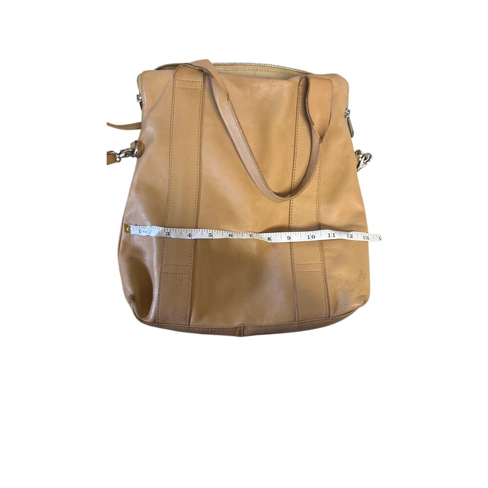 Skagen Camel Leather Crossbody Danish Scandinavian Classic Structured Handbag - Picture 3 of 12